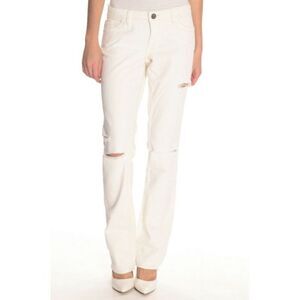 William Rast Distressed White Sadie Jeans Straight